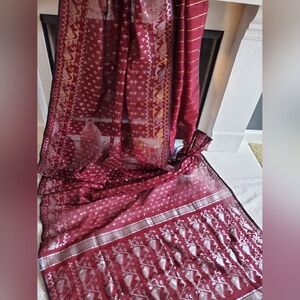 Women Pure Half Silk Authentic Dhakai Jamdani Saree Designer Handloom Festive